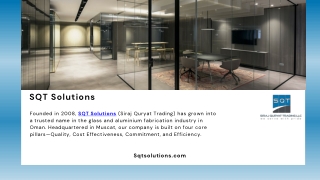 High-Performance Acoustic Glass Partitions in Muscat | SQT Solutions