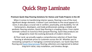 Quick Step Laminate