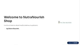NutraNourish Shop: Functional Medicine-Based Wellness Solutions