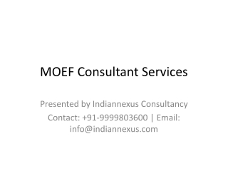 MOEF_Consultant_Services_Indiannexus_PPT