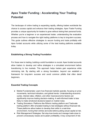 Apex Trader Funding _ Accelerating Your Trading Potential