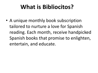 Bookworm Central Literacy Programs, Bibliocitos