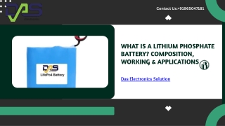 What is a Lithium Phosphate Battery Composition, Working & Applications