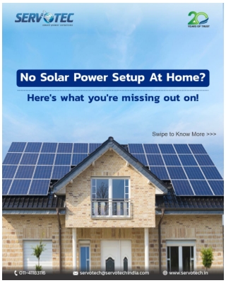 Servotech Solar Power System Setup At Home