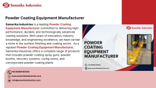 Powder Coating Equipment Manufacturer