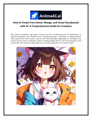 How to Create Free Anime, Manga, and Visual Storyboards with AI: A Comprehensive