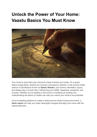 Unlock the Power of Your Home_ Vaastu Basics You Must Know