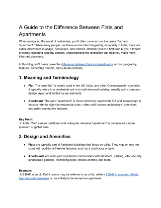 A Guide to the Difference Between Flats and Apartments