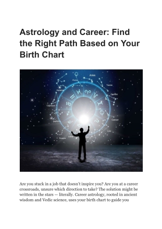 Astrology and Career_ Find the Right Path Based on Your Birth Chart