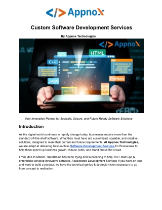 Software Development Services