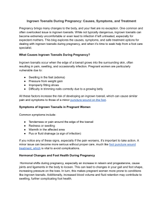 Ingrown Toenails During Pregnancy_ Causes, Symptoms, and Treatment