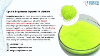Optical Brightener Exporter in Vietnam