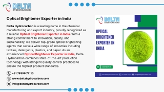 Optical Brightener Exporter in India