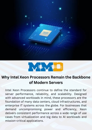 Why Intel Xeon Processors Remain the Backbone of Modern Servers