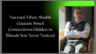 Navratri Vibes Shubh Gautam Srisol Connections Hidden in Rituals You Never Noticed