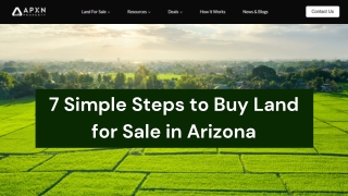 7 Simple Steps to Buy Land for Sale in Arizona