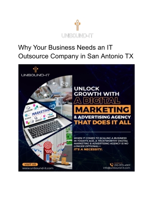 Why Your Business Needs an IT Outsource Company in San Antonio TX