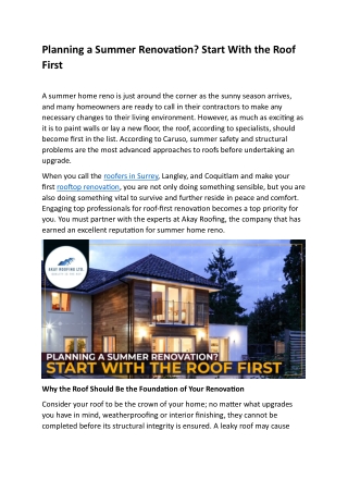 Planning a Summer Renovation Start With the Roof First.docx