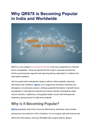 Why QR678 is Becoming Popular in India and Worldwide