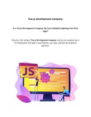 Is a Vue.js Development Company the Secret Behind Lightning-Fast Web Apps?