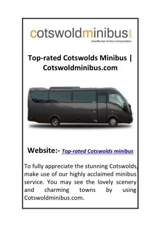 Top-rated Cotswolds Minibus  Cotswoldminibus.com
