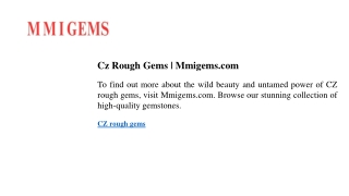 Cz Rough Gems  Mmigems.com