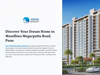 Discover Your Dream Home in Mundhwa Magarpatta Road, Pune