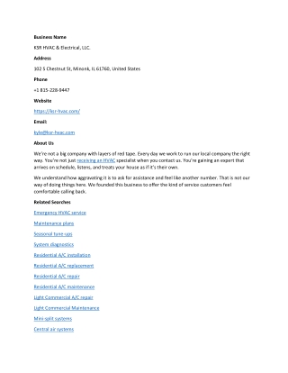 KSR HVAC & Electrical, LLC.