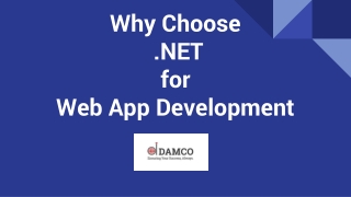 Why .NET is an Ideal Choice for Web App Development
