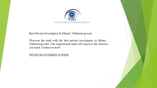 Best Private Investigator In Miami | Valdesinvgr.com