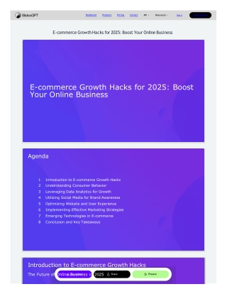 E-commerce Business Growth Hacks in 2025