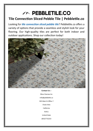 Tile Connection Sliced Pebble Tile  Pebbletile.co.