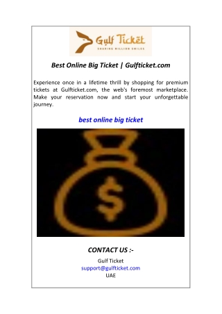 Best Online Big Ticket Gulfticket.com