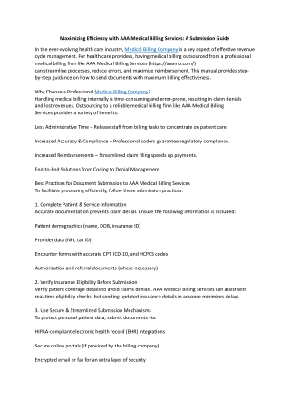 Medical Billing Company