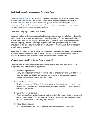 _Language and Proficiency Tests