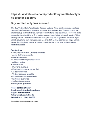 Buy verified onlyfans account