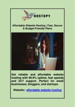 Affordable Website Hosting | Fast, Secure & Budget-Friendly Plans