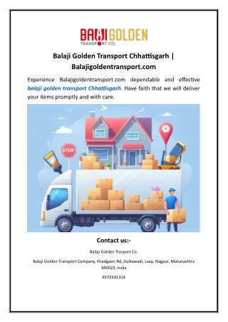 Balaji Golden Transport Chhattisgarh | Balajigoldentransport.com