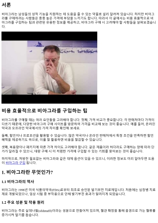 비용 효율적으로 비아그라를 구입하는 팁