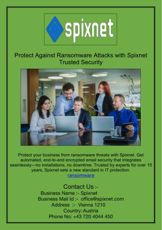 Protect Against Ransomware Attacks with Spixnet | Trusted Security