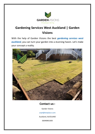 Gardening Services West Auckland | Garden Visions