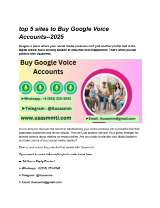 top 5 sites to Buy Google Voice Accounts--2025