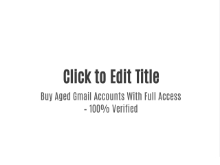 Buy Aged Gmail Accounts With Full Access – 100% Verified