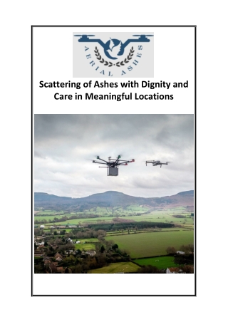 Scattering of Ashes with Dignity and Care in Meaningful Locations