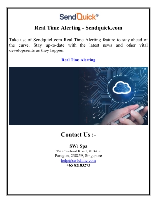 Real Time Alerting - Sendquick.com