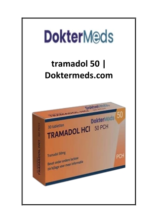 tramadol 50  Doktermeds.com