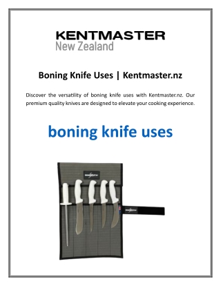 Boning Knife Uses