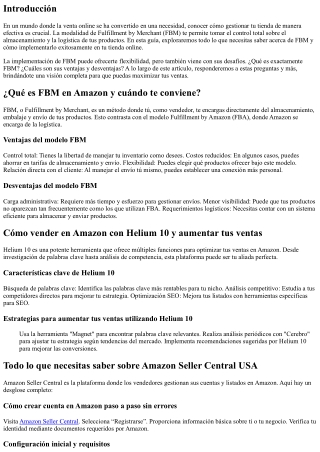 Guía básica para implementar FBM en tu tienda online