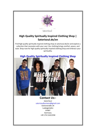 High Quality Spiritually Inspired Clothing Shop | Satorisoul.de/en