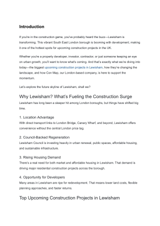 Upcoming Construction Projects Lewisham_ The Future is Being Built Now with Con Map